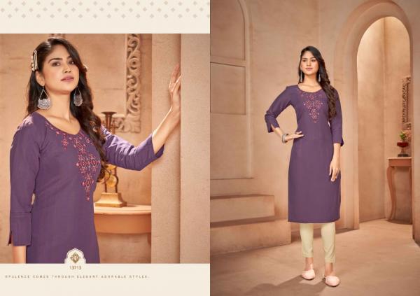 Kalaroop Lily Vol 23 Rayon Fancy Embroidery Kurti Collection